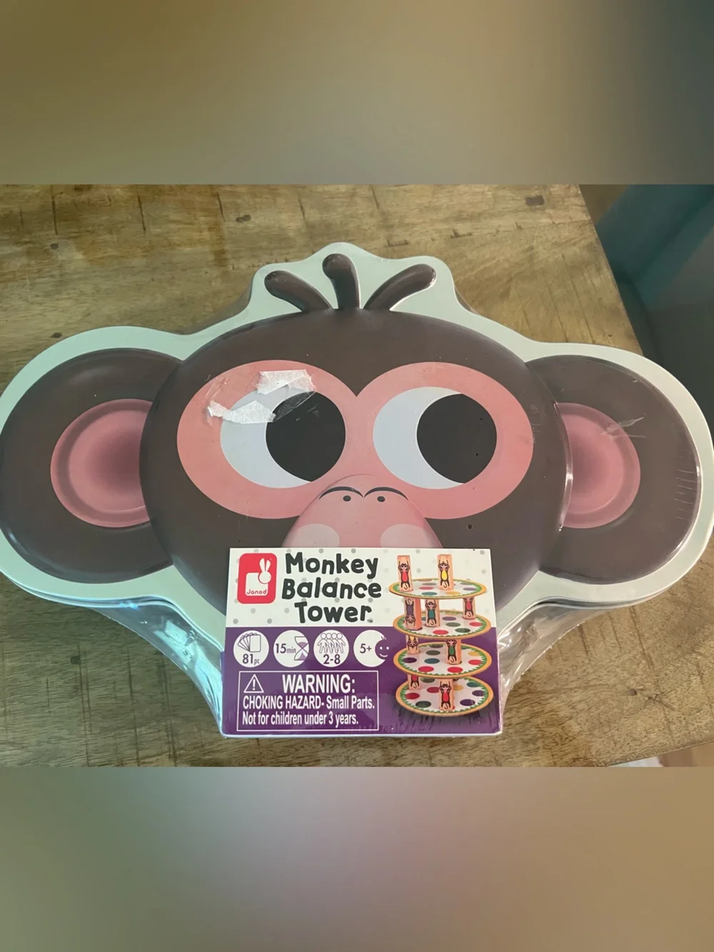 Monkey Balance Tower Game - Brown and Pink Monkey Stack